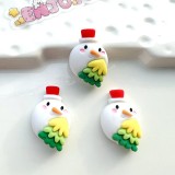 Christmas Deer Santa Claus flat bottom mobile phone case hair clip accessories DIY resin accessories