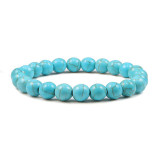 6mm natural stone beads bracelet elastic string agate, natural turquoise, lapis lazuli, tiger's eye stone