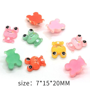 Cartoon Little Frog flat bottom mobile phone case hair clip accessories DIY resin accessories