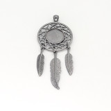 50pcs/lot Alloy Diy jewelry accessories, inner diameter 14MM alloy bottom bracket set, time gem bottom dream catcher