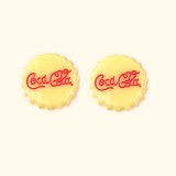 Coke cover flat bottom mobile phone case hair clip accessories diy resin accessories