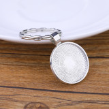 100pcs/lot Alloy  jewelry accessories diy, inner diameter 25mm, round alloy key ring with time gem bottom bracket