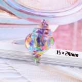 Cartoon Colorful love bow a hippocampus flat bottom mobile phone case hair clip accessories DIY resin accessories