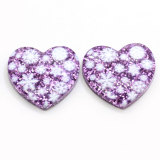 Shining Pink Love  flat bottom mobile phone case hair clip accessories DIY resin accessories