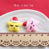 Christmas flat bottom mobile phone case hair clip accessories DIY resin accessories