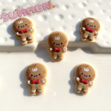 Christmas Deer Santa Claus flat bottom mobile phone case hair clip accessories DIY resin accessories