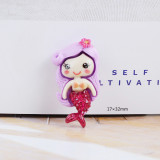 Cartoon The Mermaid Princess flat bottom mobile phone case hair clip accessories DIY resin accessories