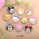 Cartoon Disney doll Mickey Minnie Bear  flat bottom mobile phone case hair clip accessories DIY resin accessories