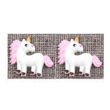 Dog unicorn rabbit flat bottom mobile phone case hair clip accessories diy resin accessories