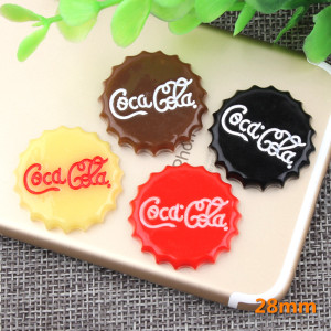 Coke cover flat bottom mobile phone case hair clip accessories diy resin accessories