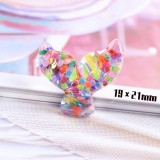 Cartoon Colorful love bow a hippocampus flat bottom mobile phone case hair clip accessories DIY resin accessories