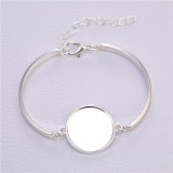 100pcs/lot Alloy  jewelry accessories diy, inner diameter 20MM, 25MM, round time, precious stone bottom support bracelet