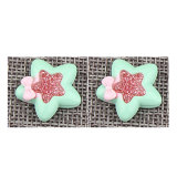 Shining Pink Pentagram flat bottom mobile phone case hair clip accessories DIY resin accessories