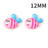 12MM Pearlescent Pink Little Bee resin ornaments Snaps Buttons
