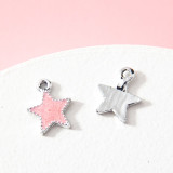 10pcs/lot  High-quality Alloy Diy alloy electroplating oil dripping accessories colorful star pendant pendant bracelet small pendant