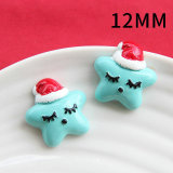 12MM Christmas five-pointed star resin Snaps Buttons