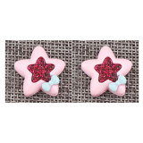 Shining Pink Pentagram flat bottom mobile phone case hair clip accessories DIY resin accessories