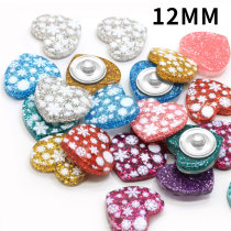 12MM Cartoon Barbie Bright Pink Flower Minnie resin ornaments Snaps Buttons