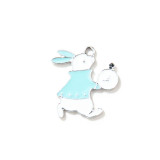 10pcs/lot  High-quality Alloy DIY oil dripping electroplating accessories pocket watch rabbit cartoon jewelry pendant pendant bracelet small pendant