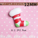 12MM Christmas Boots and gloves resin Snaps Buttons