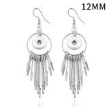 Alloy Earrings charms fit 12MM snap button jewelry Geometric strip