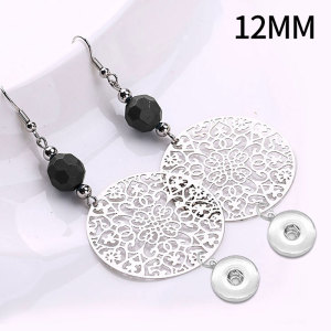 Alloy Earrings charms fit 12MM snap button jewelry Hollow circle