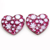 Shining Pink Love resin suitable for 18MM Snaps Buttons
