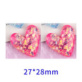 Sequins love resin suitable 20MM snap button charms