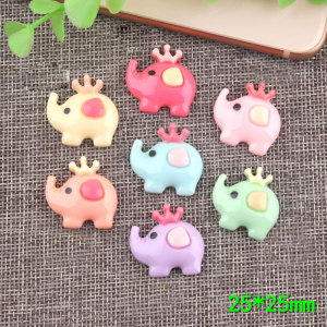 Cartoon Elephant resin suitable for 18MM Snaps Buttons