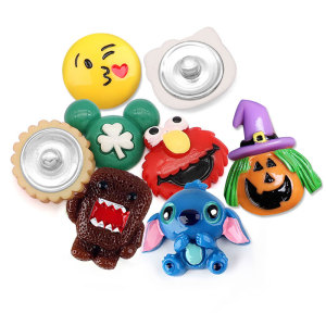 Sequins love resin suitable 20MM snap button charms