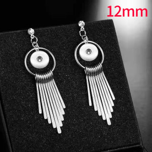Alloy Earrings charms fit 12MM snap button jewelry Geometric strip