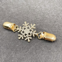 Christmas brooch ornaments Santa Claus snowflake piece cardigan clip anti slip sweater clip