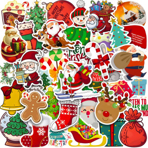 50pcs Christmas graffiti stickers decorative suitcase notebook waterproof detachable stickers