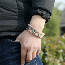 Vintage Noosa detachable diy button cowhide bracelet personality bracelet  18MM Snaps button jewelry wholesale