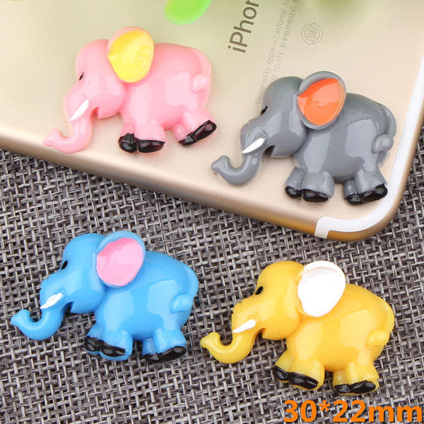 Cartoon Elephant flat bottom mobile phone case hair clip accessories DIY resin accessories
