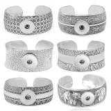 18MM Metal Snap buttons Bangle  Ancient silver bracelet  Snaps button jewelry wholesale