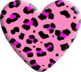 Pretty Leopard print Love pattern Heart Photo Resin snap button  fit 18mm snap jewelry
