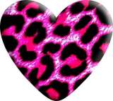 Pretty Leopard print Love pattern Heart Photo Resin snap button  fit 18mm snap jewelry