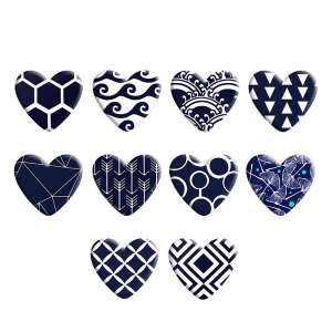 Pretty lattice Love pattern Heart Photo Resin snap button  fit 18mm snap jewelry