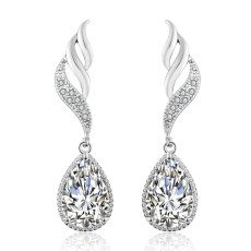 Water Drop 3A Zircon Earrings