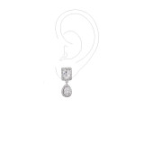 Geometric Square Earrings Feminine Elegant Water Drop Zircon Earrings