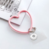 Silicone love bracelet candy solid color universal all mobile phone case bracelet mobile phone accessories fit 20MM snap button jewelry