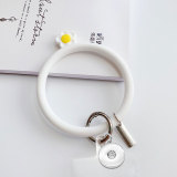 Creative bracelet, key chain, anti falling and anti losing bracelet, with mobile phone case, bracelet, silicone pendant fit 20MM snap button jewelry