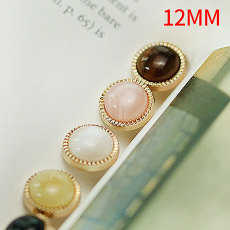 12mm Tooth edge gem Metal snap button  DIY jewelry