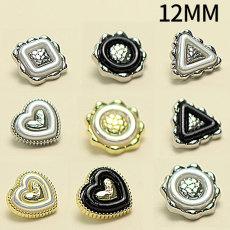 12mm Love Sun Triangle Metal snap button  DIY jewelry