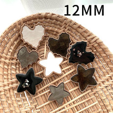 12MM Love button five pointed star Metal snap button  DIY jewelry