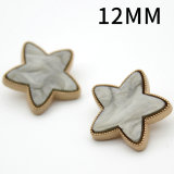 12MM Love button five pointed star Metal snap button  DIY jewelry