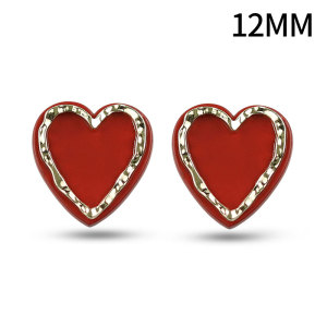 12MM resin Heart shaped snap button charms   DIY jewelry
