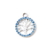 10pcs/lot  High-quality Alloy Life tree diy pendant earring bracelet female pendant alloy electroplating point diamond jewelry accessories