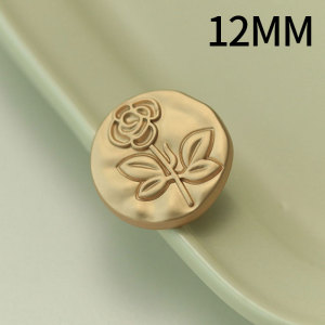 12mm Embossed fog gold rose Metal snap button  DIY jewelry